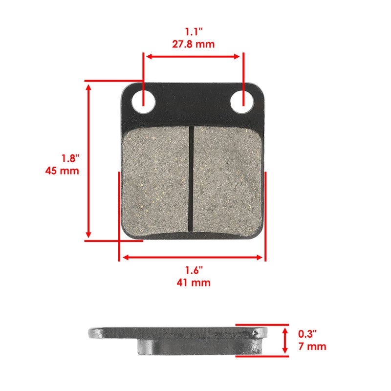 Caltric Front & Rear Brake Pads Shoes Compatible with Yamaha Bear Tracker 250 Yfm250 Yfm-250 Yfm 250 2000-2004 New - Image 3